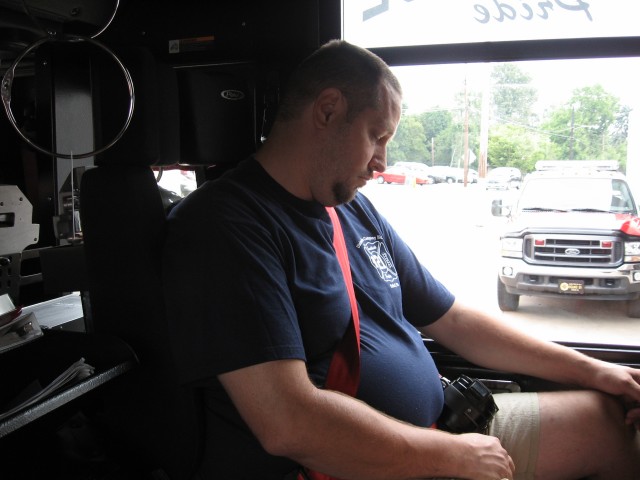 Firefighter Richard Carroll was asleep before leaving the front ramp.